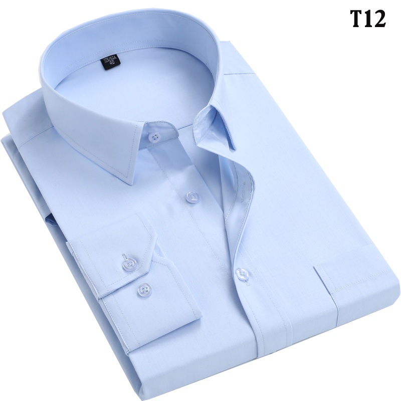 New Men's Dress Shirts Long Sleeves Formal Business Work Casual Shirts Tops - Picture 15 of 20
