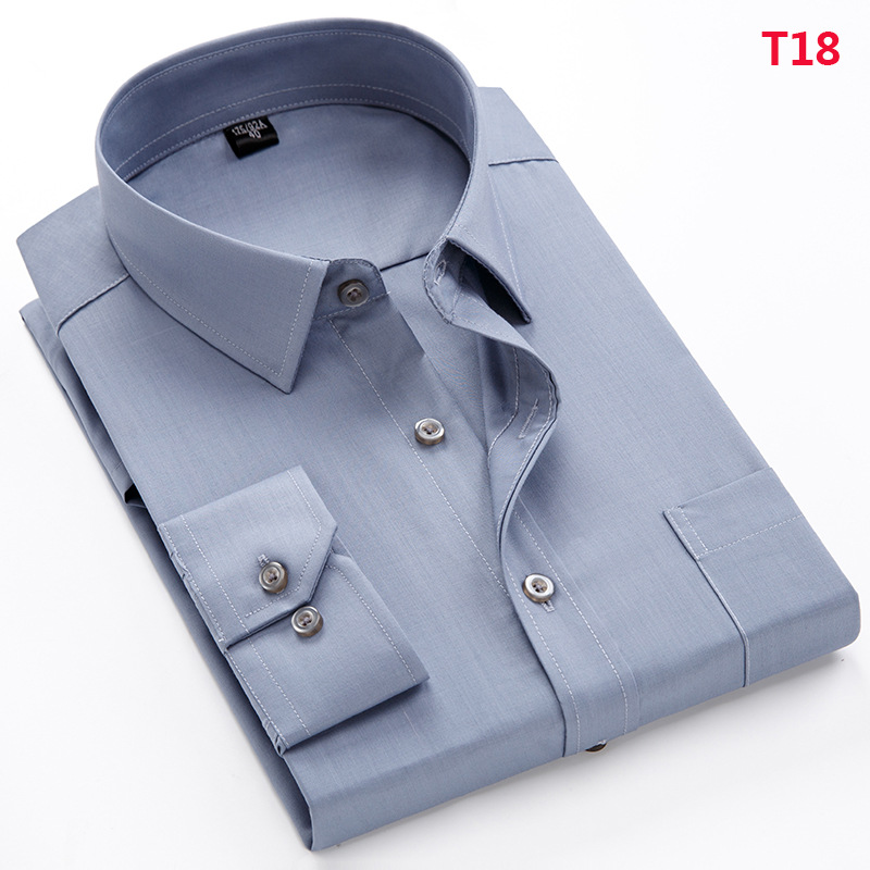 New Men's Dress Shirts Long Sleeves Formal Business Work Casual Shirts Tops - Picture 18 of 20