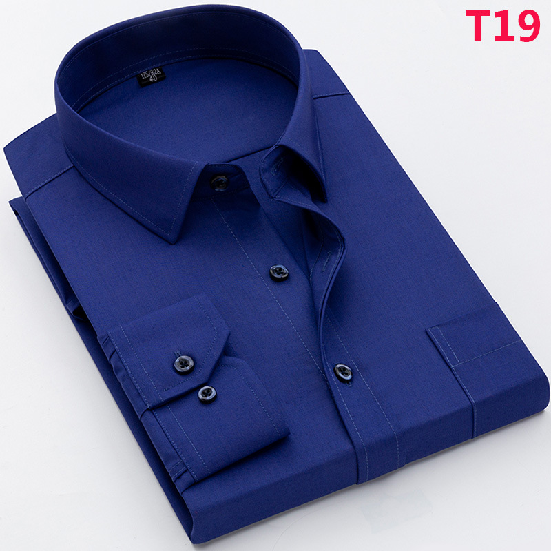 New Men's Dress Shirts Long Sleeves Formal Business Work Casual Shirts Tops - Picture 19 of 20