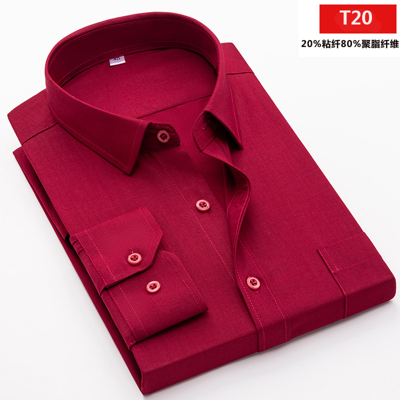 New Men's Dress Shirts Long Sleeves Formal Business Work Casual Shirts Tops - Picture 20 of 20