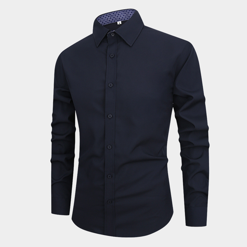 Mens Dress Shirts Formal Business Long Sleeves 4 Sided Elastic Casual Shirts Top - Picture 18 of 21