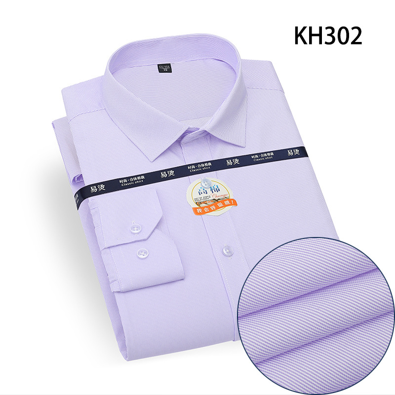 Herren Kleid Shirts Formell Geschäft Langarm Eisenfrei Kariert Freizeit Shirts Top - Bild 20 von 28