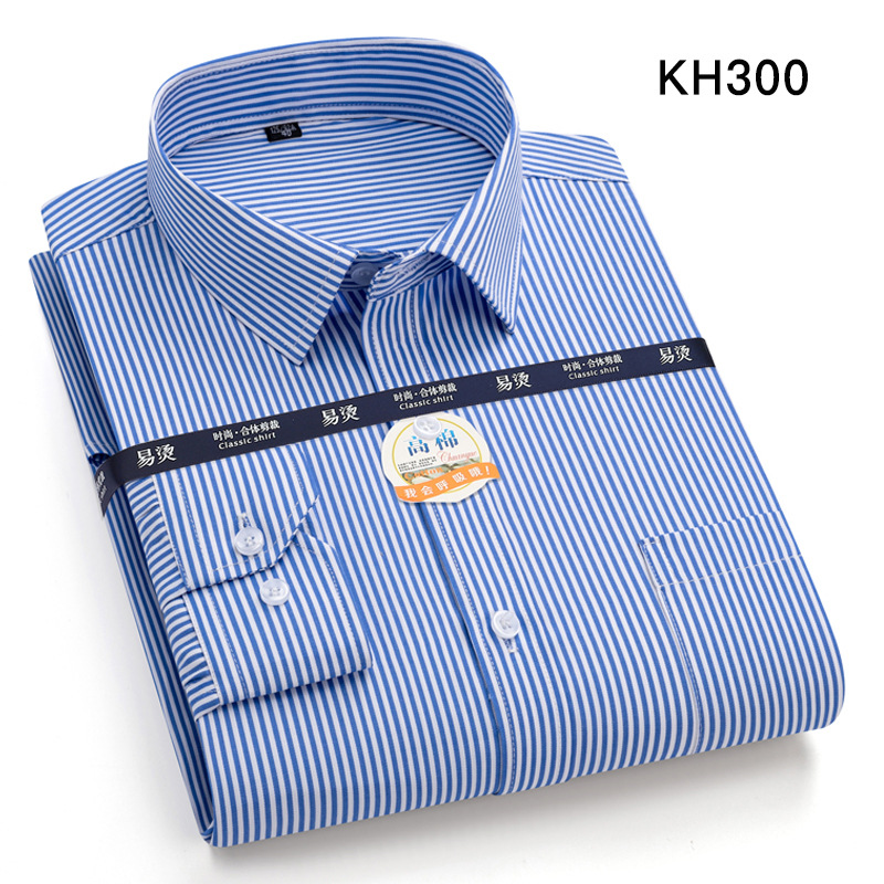 Herren Kleid Shirts Formell Geschäft Langarm Eisenfrei Kariert Freizeit Shirts Top - Bild 27 von 28