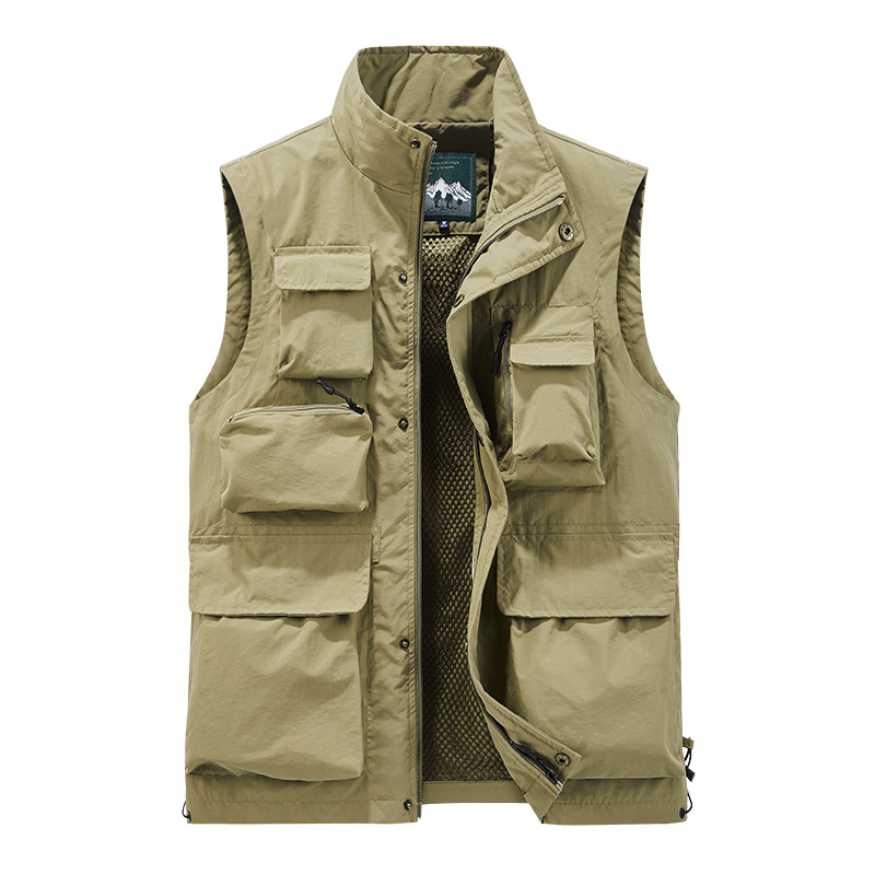 Mens Vest Waistcoat Utility Multi-Pocket Fishing Vest Sports Workwear Fisherman - Picture 21 of 24