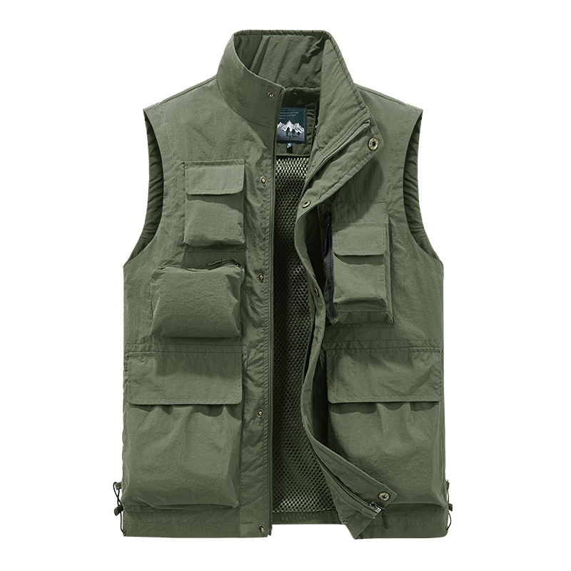 Mens Vest Waistcoat Utility Multi-Pocket Fishing Vest Sports Workwear Fisherman - Picture 24 of 24