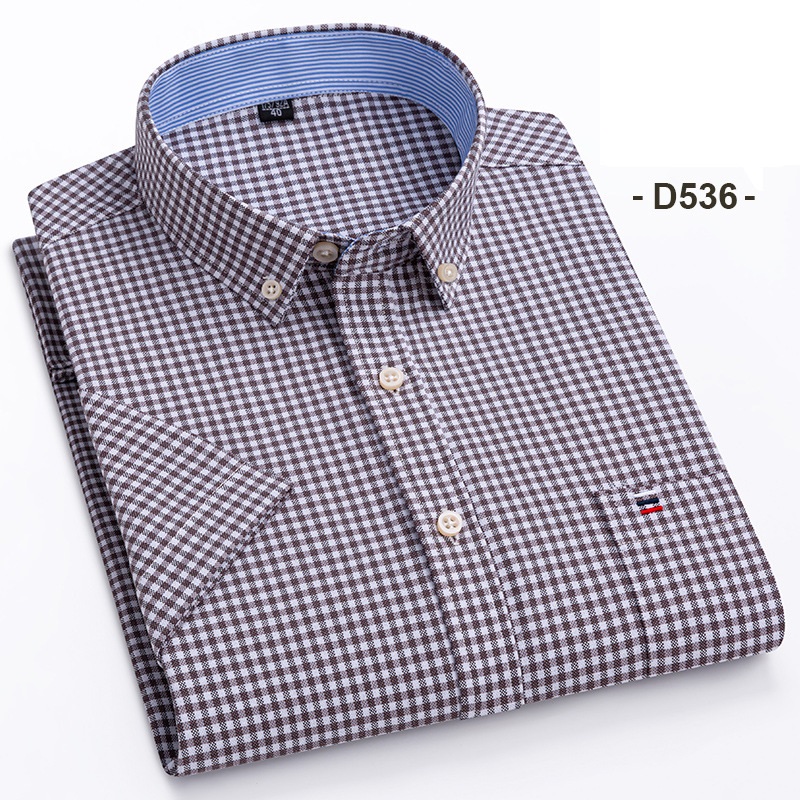 Mens Dress Oxford Shirts Formal Business Short Sleeves Cotton Casual Shirts Top - Picture 15 of 17