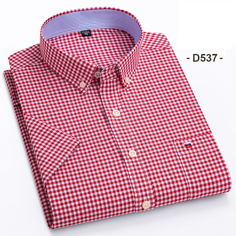 Mens Dress Oxford Shirts Formal Business Short Sleeves Cotton Casual Shirts Top - Picture 16 of 17
