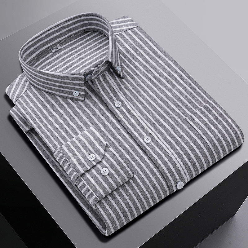 Mens Oxford Shirts Formal Business Long Sleeves Cotton Casual Dress Shirts Tops - Picture 17 of 19