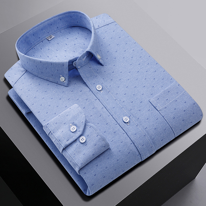 Mens Oxford Shirts Formal Business Long Sleeves Cotton Casual Dress Shirts Tops - Picture 15 of 19