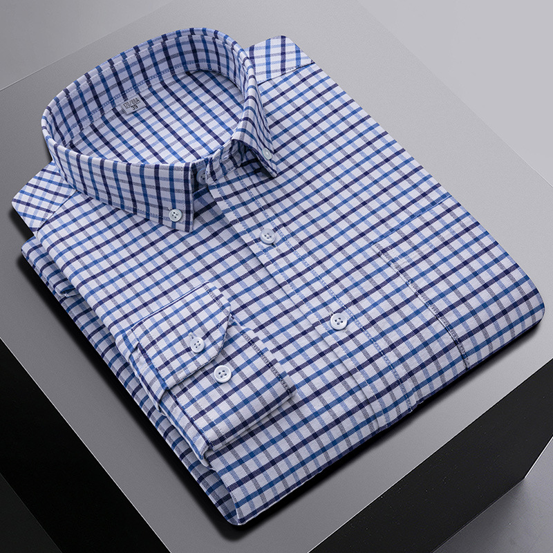 Mens Oxford Shirts Formal Business Long Sleeves Cotton Casual Dress Shirts Tops - Picture 11 of 19
