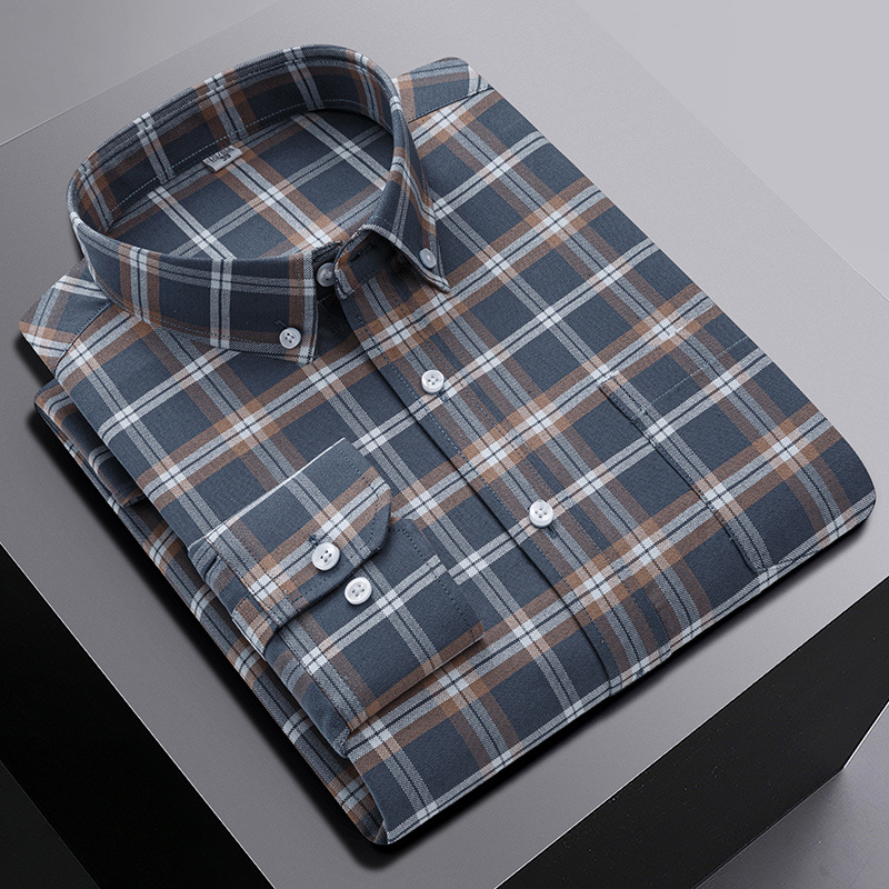 Mens Oxford Shirts Formal Business Long Sleeves Cotton Casual Dress Shirts Tops - Picture 13 of 19
