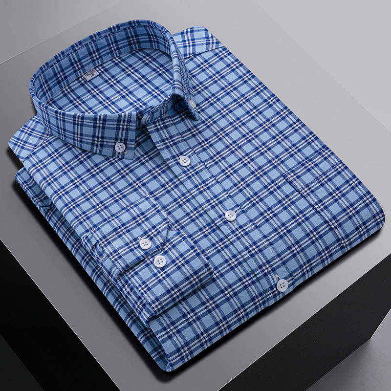 Mens Oxford Shirts Formal Business Long Sleeves Cotton Casual Dress Shirts Tops - Picture 11 of 13