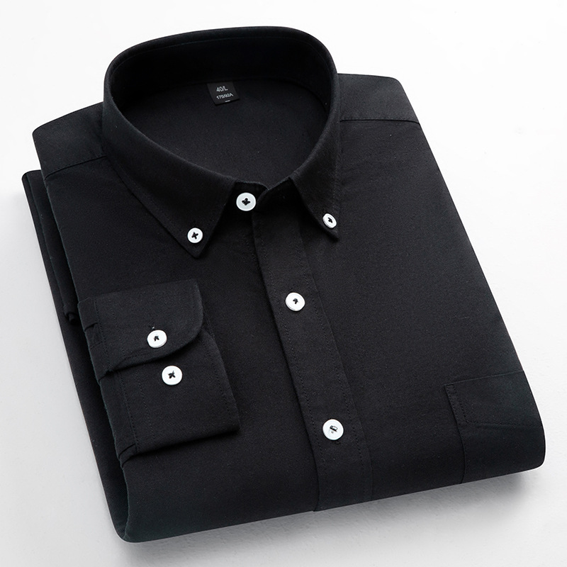 Camicie uomo eleganti Oxford formali business maniche lunghe non ferro camicie casual top - Foto 17 di 20