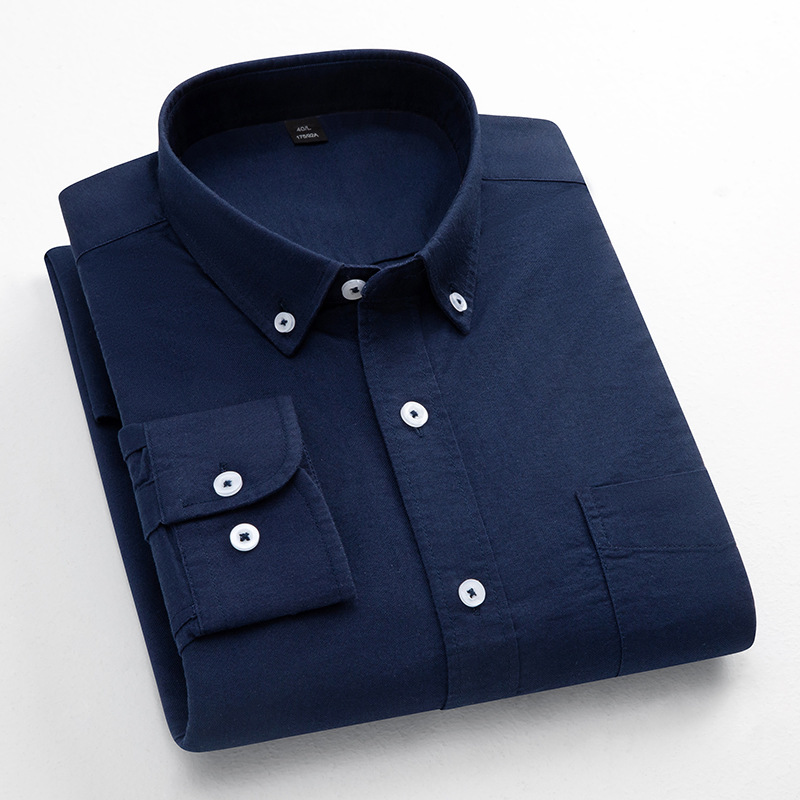 Camicie uomo eleganti Oxford formali business maniche lunghe non ferro camicie casual top - Foto 16 di 20