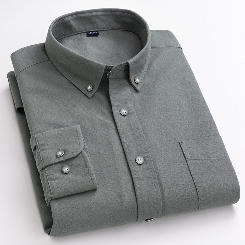 Camicie uomo eleganti Oxford formali business maniche lunghe non ferro camicie casual top - Foto 15 di 20