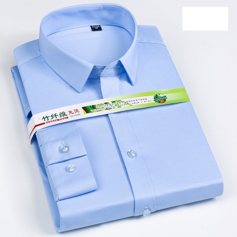 Mens Dress Shirts Formal Business Long Sleeves Bamboo Non Iron Casual Shirts Top - Picture 10 of 10
