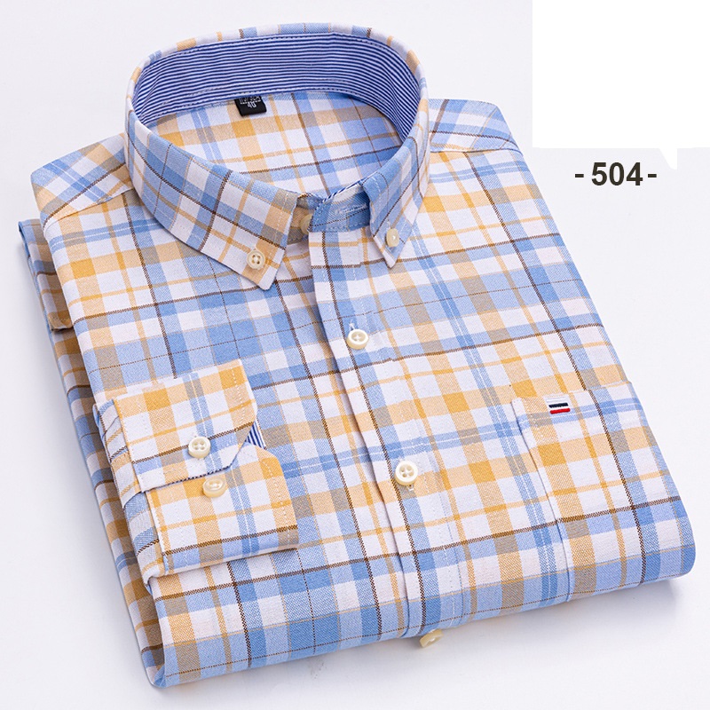 Mens Oxford Shirts Formal Business Long Sleeves Cotton Casual Dress Shirts Tops - Picture 29 of 48