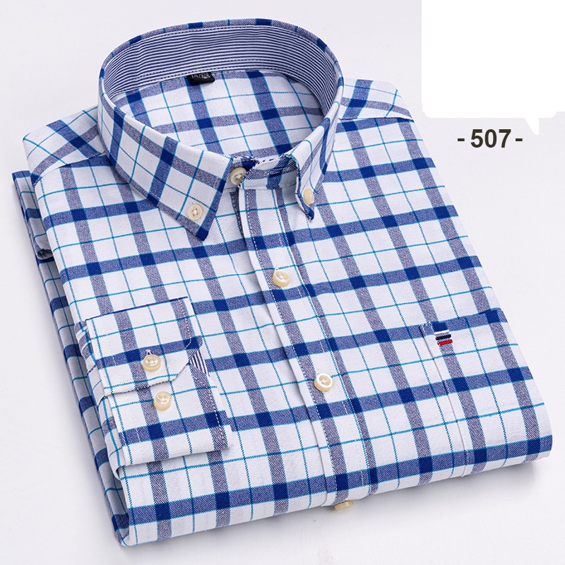 Mens Oxford Shirts Formal Business Long Sleeves Cotton Casual Dress Shirts Tops - Picture 32 of 48
