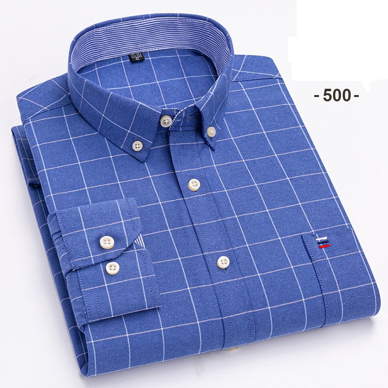 Mens Oxford Shirts Formal Business Long Sleeves Cotton Casual Dress Shirts Tops - Picture 26 of 48