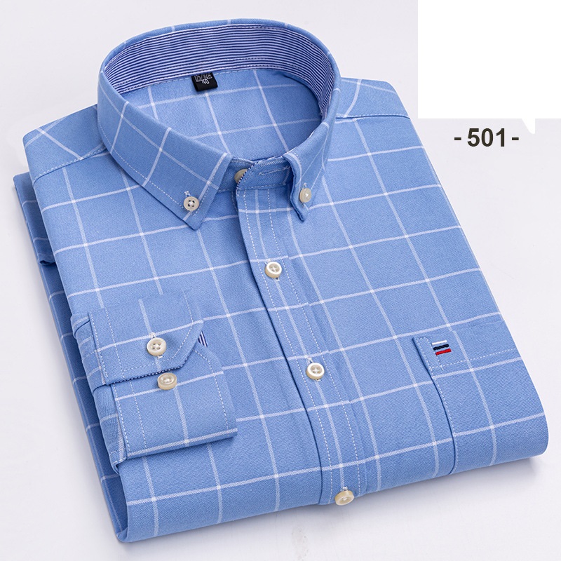 Mens Oxford Shirts Formal Business Long Sleeves Cotton Casual Dress Shirts Tops - Picture 27 of 48