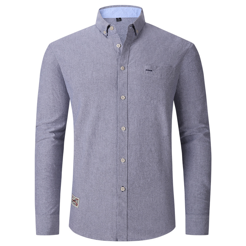 Mens Oxford Shirts Formal Business Long Sleeves Cotton Casual Dress Shirts Tops - Picture 13 of 13