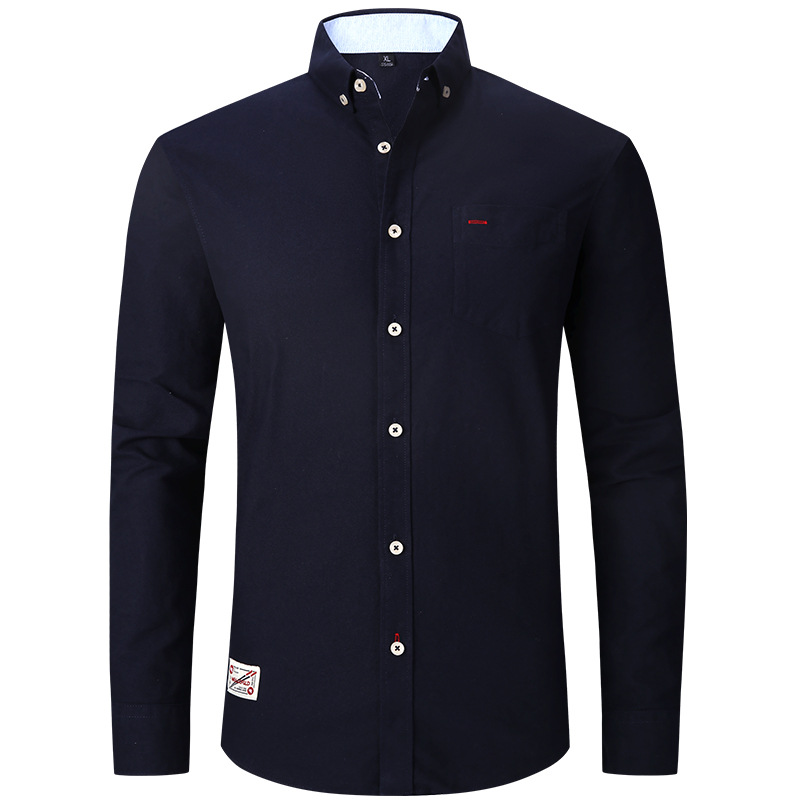Mens Oxford Shirts Formal Business Long Sleeves Cotton Casual Dress Shirts Tops - Picture 10 of 13