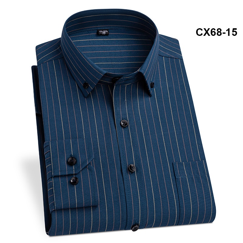 Mens Oxford Shirts Formal Business Long Sleeves Pocket Cotton Casual Dress Shirt - Picture 16 of 24