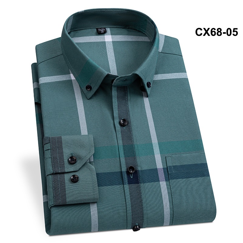Mens Oxford Shirts Formal Business Long Sleeves Pocket Cotton Casual Dress Shirt - Picture 19 of 24