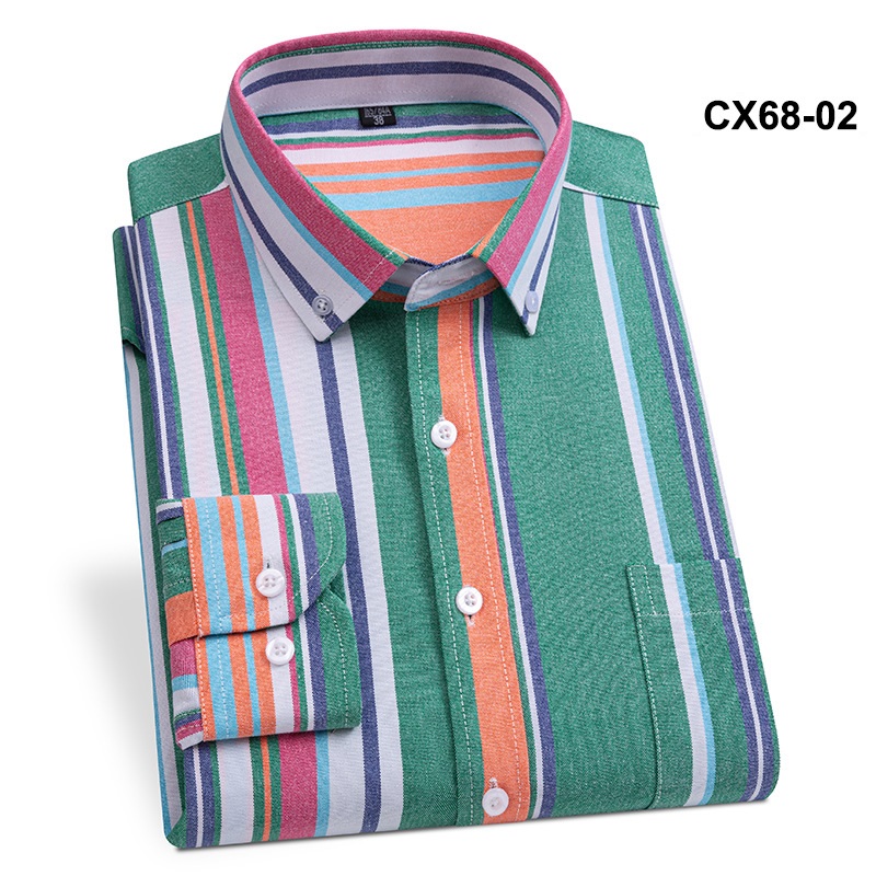 Mens Oxford Shirts Formal Business Long Sleeves Pocket Cotton Casual Dress Shirt - Picture 17 of 24