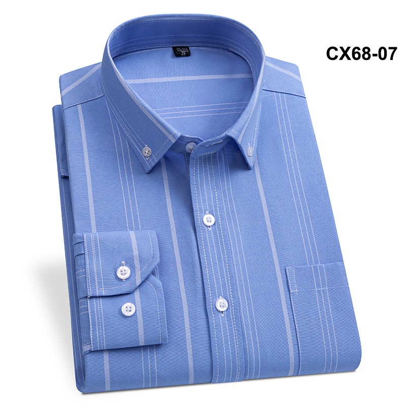 Mens Oxford Shirts Formal Business Long Sleeves Pocket Cotton Casual Dress Shirt - Picture 21 of 24