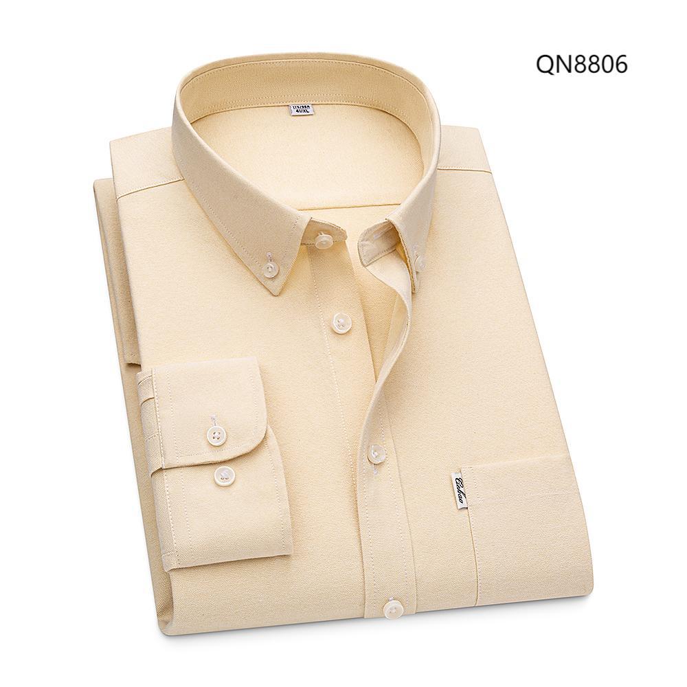 Herren Oxford Hemden Formell Business Langarm Tasche Baumwolle Freizeit Hemd - Bild 22 von 26