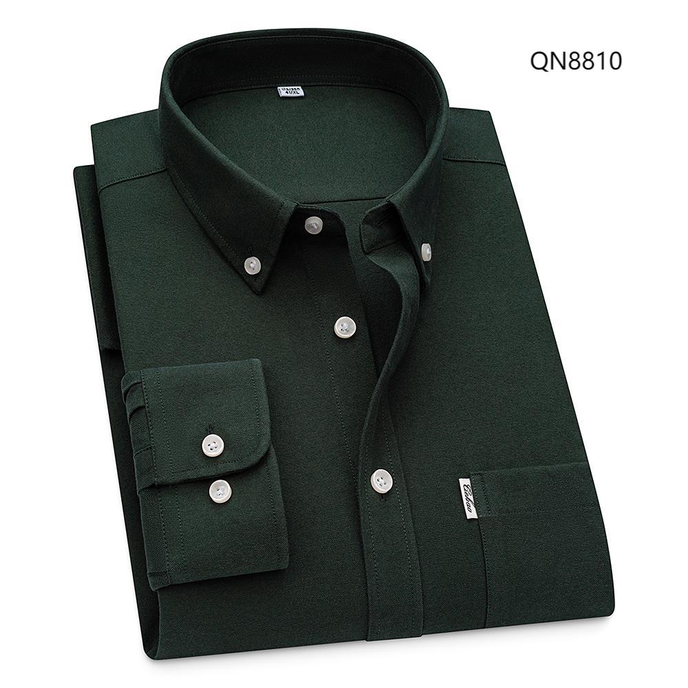 Herren Oxford Hemden Formell Business Langarm Tasche Baumwolle Freizeit Hemd - Bild 25 von 26