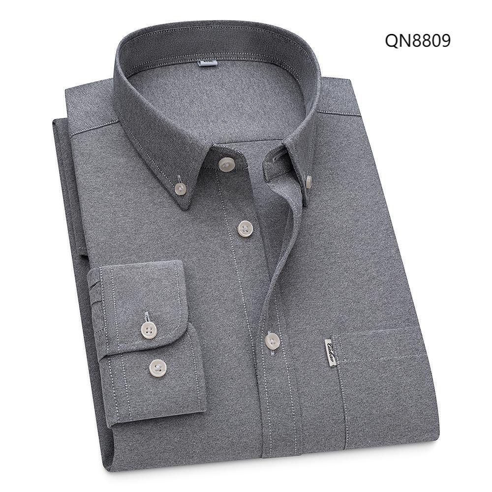 Herren Oxford Hemden Formell Business Langarm Tasche Baumwolle Freizeit Hemd - Bild 26 von 26