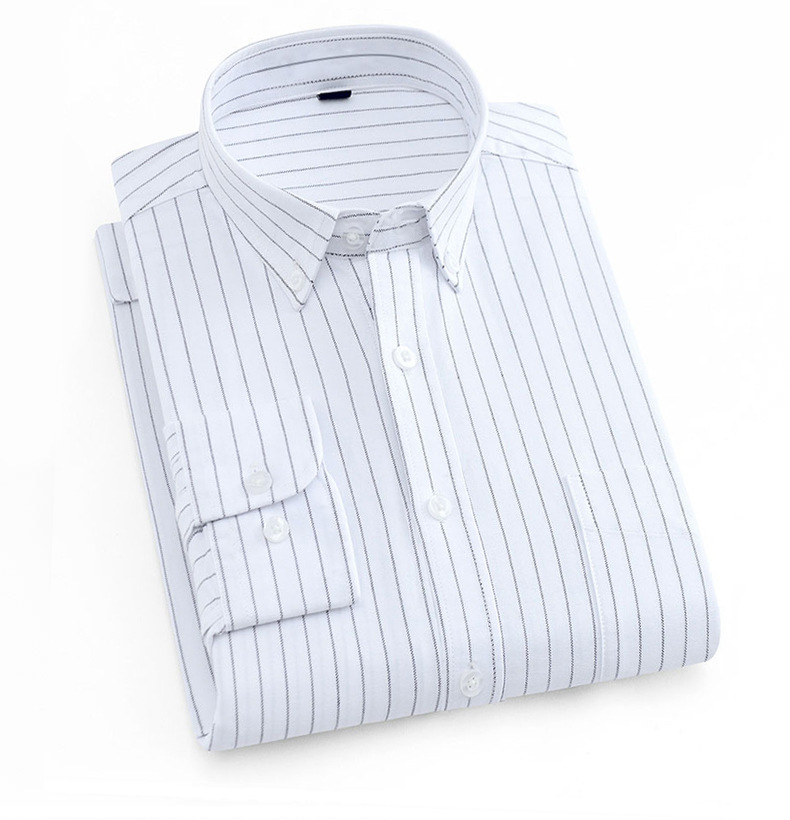 Mens Oxford Shirts Formal Business Long Sleeves Cotton Casual Dress Shirts Tops - Picture 14 of 23