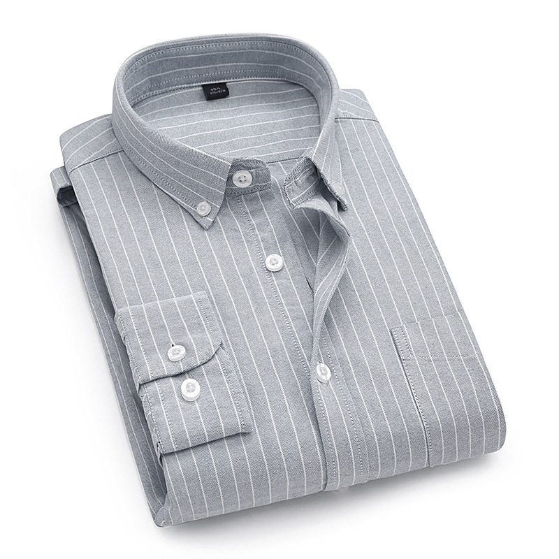 Mens Oxford Shirts Formal Business Long Sleeves Cotton Casual Dress Shirts Tops - Picture 18 of 23