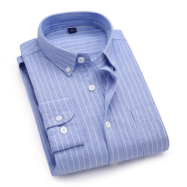 Mens Oxford Shirts Formal Business Long Sleeves Cotton Casual Dress Shirts Tops - Picture 15 of 23