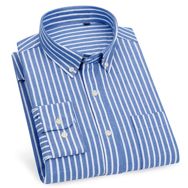 Mens Oxford Shirts Formal Business Long Sleeves Cotton Casual Dress Shirts Tops - Picture 20 of 23