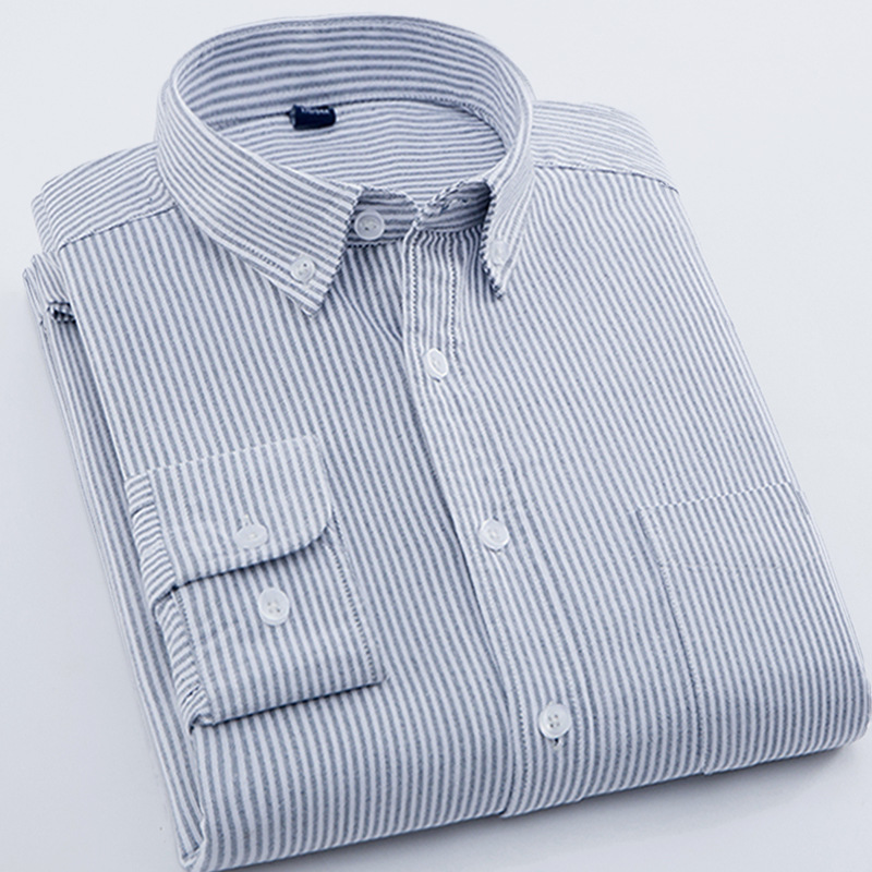 Mens Oxford Shirts Formal Business Long Sleeves Cotton Casual Dress Shirts Tops - Picture 23 of 23
