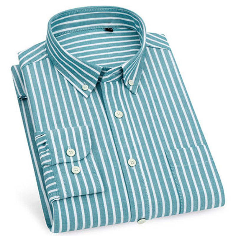 Mens Oxford Shirts Formal Business Long Sleeves Cotton Casual Dress Shirts Tops - Picture 19 of 23