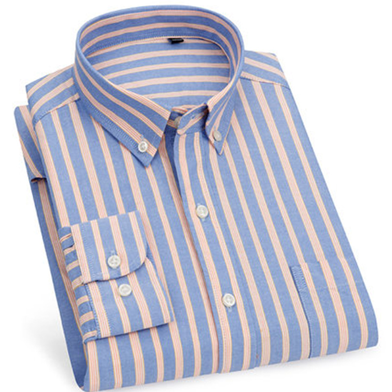 Mens Oxford Shirts Formal Business Long Sleeves Cotton Casual Dress Shirts Tops - Picture 21 of 23