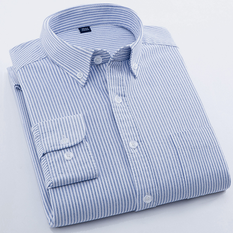 Mens Oxford Shirts Formal Business Long Sleeves Cotton Casual Dress Shirts Tops - Picture 22 of 23