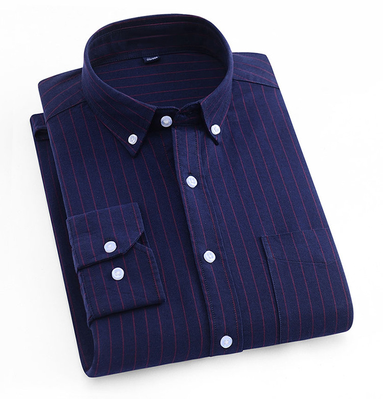 Mens Oxford Shirts Formal Business Long Sleeves Cotton Casual Dress Shirts Tops - Picture 16 of 23