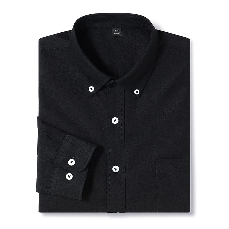 Mens Oxford Shirts Formal Business Long Sleeves Cotton Casual Dress Shirts Tops - Picture 35 of 40
