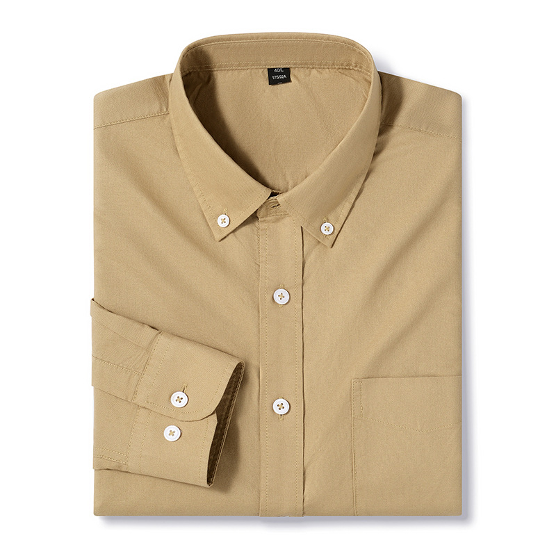 Mens Oxford Shirts Formal Business Long Sleeves Cotton Casual Dress Shirts Tops - Picture 37 of 40