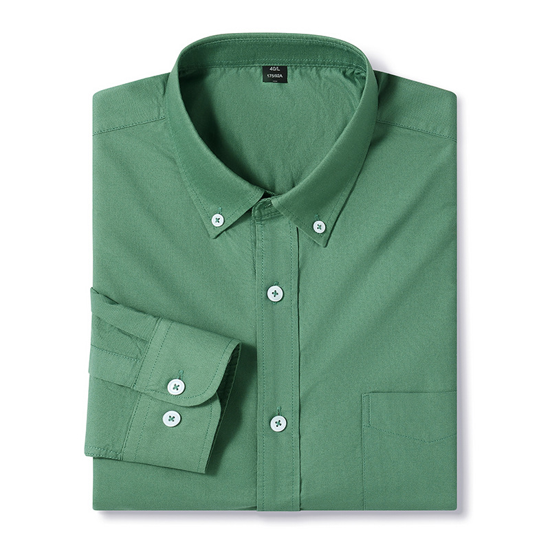 Mens Oxford Shirts Formal Business Long Sleeves Cotton Casual Dress Shirts Tops - Picture 33 of 40