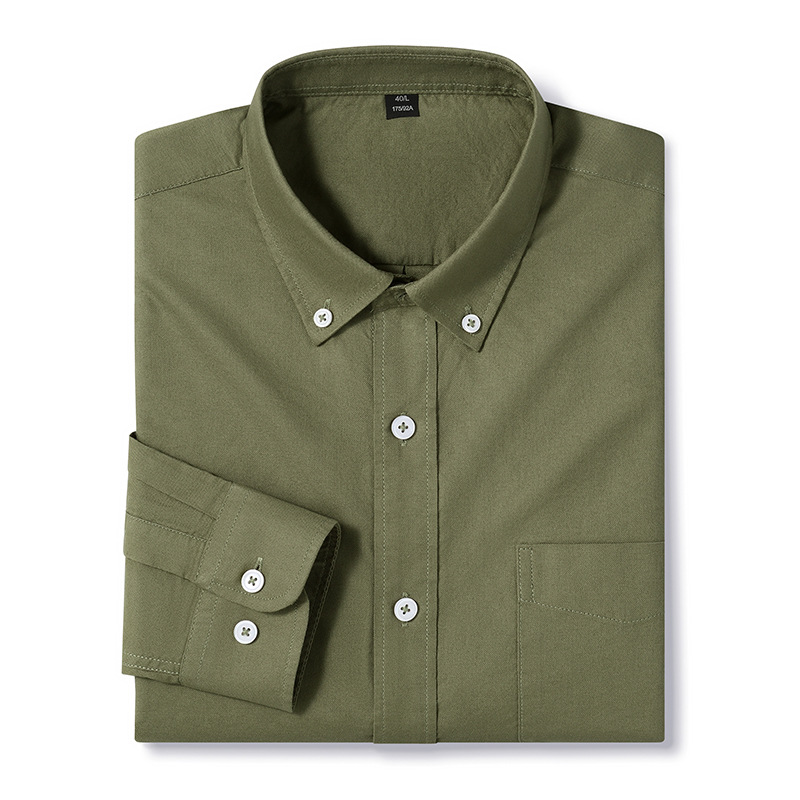 Mens Oxford Shirts Formal Business Long Sleeves Cotton Casual Dress Shirts Tops - Picture 38 of 40