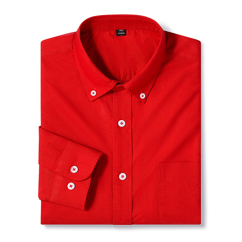 Mens Oxford Shirts Formal Business Long Sleeves Cotton Casual Dress Shirts Tops - Picture 36 of 40