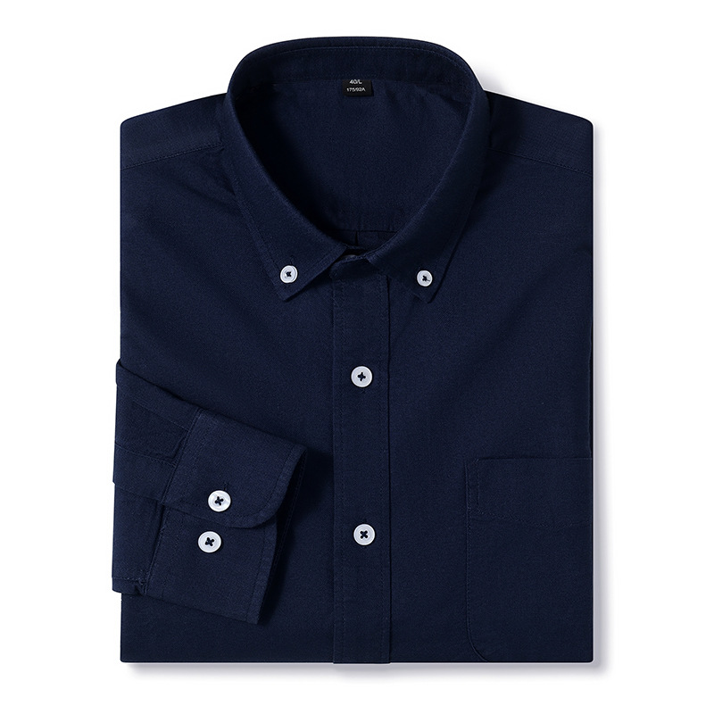 Mens Oxford Shirts Formal Business Long Sleeves Cotton Casual Dress Shirts Tops - Picture 26 of 40