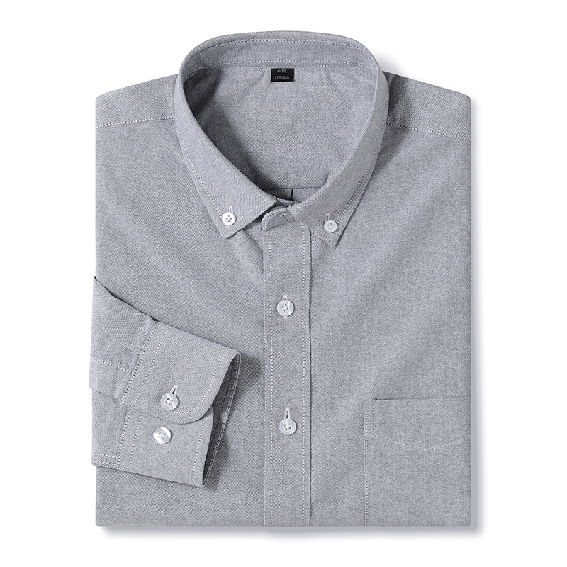 Mens Oxford Shirts Formal Business Long Sleeves Cotton Casual Dress Shirts Tops - Picture 25 of 40