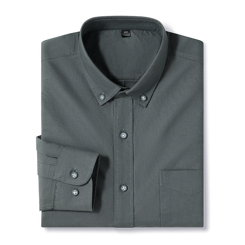 Mens Oxford Shirts Formal Business Long Sleeves Cotton Casual Dress Shirts Tops - Picture 29 of 40